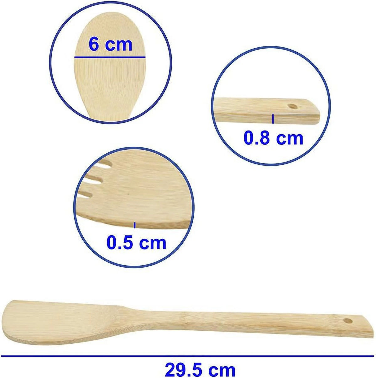 5 Pcs Natural Bamboo Cooking Utensil Set D5072