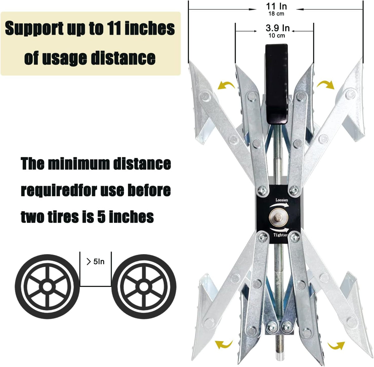2 Pack X-Shaped Wheel Chock Stabilizer H5724