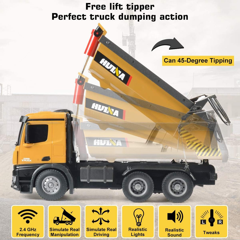 Remote Control Dump Truck Toy 1/14 Scale T6061