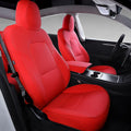 Red PU Leather Car Seat Cover for Tesla Model Y 2020 2021 Y304820