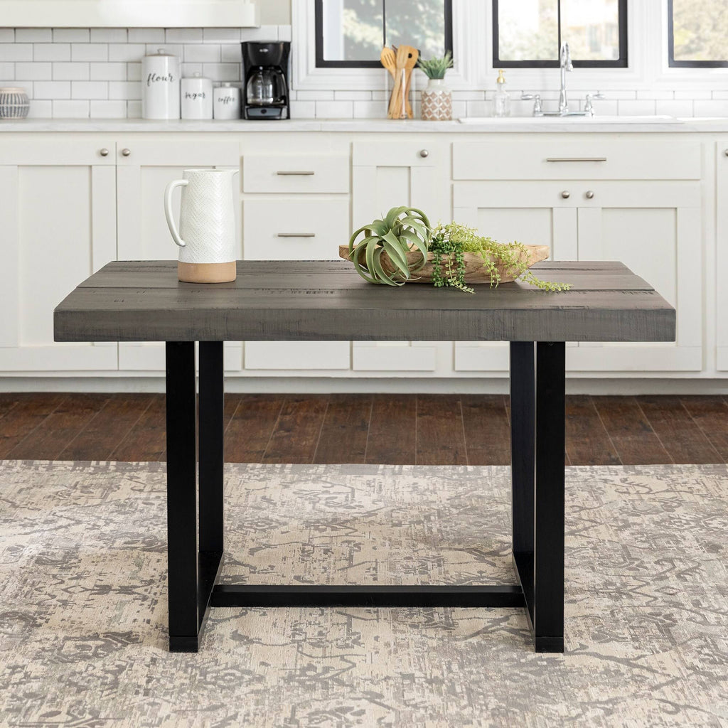 52-Inch Distressed Wood Dining Table V594