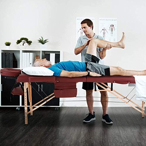 Portable Foldable Massage Table with Carry Case, Cream M3973
