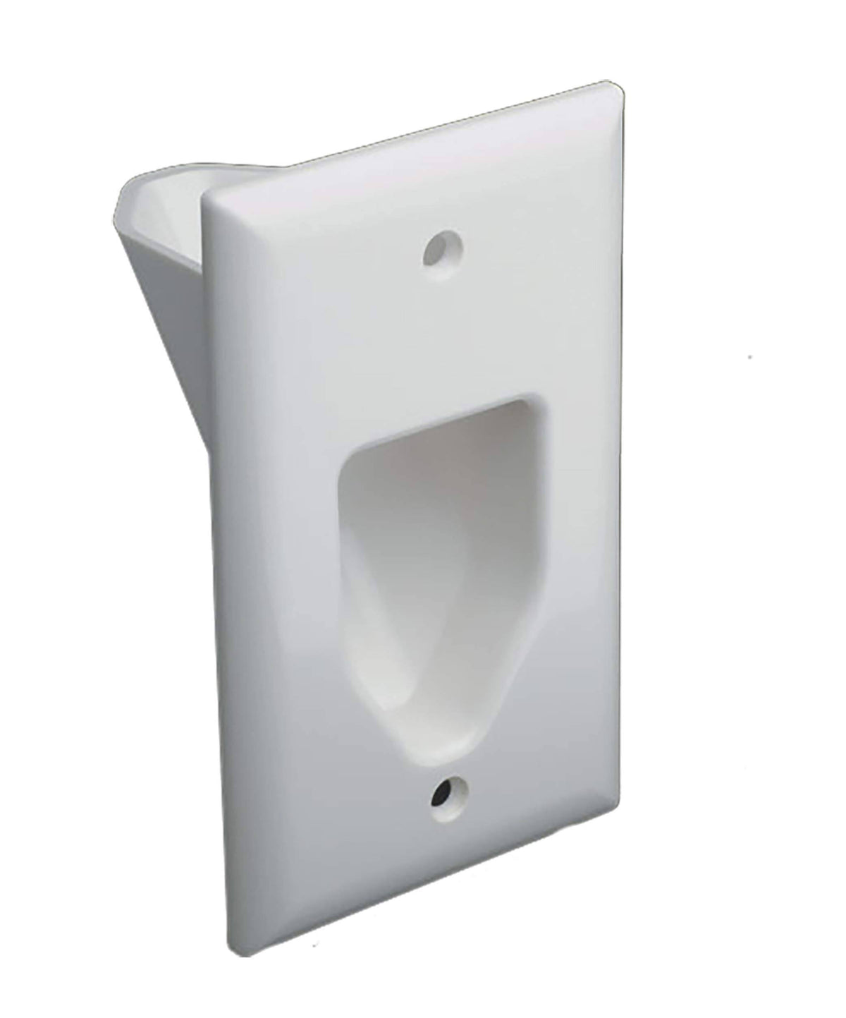 1-Gang Recessed Low Voltage Cable Plate, 25 Pack, White J941486
