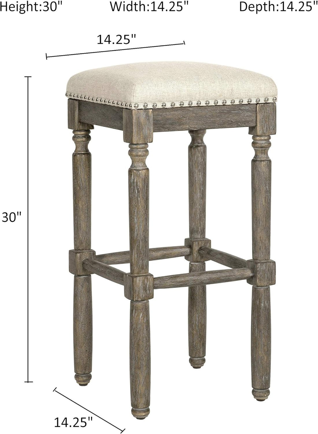 30 Inch Taupe Barstool Set of 2 K73388