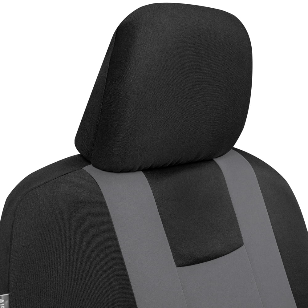 Light Gray PolyCloth Car Seat Covers Full Set Z4010
