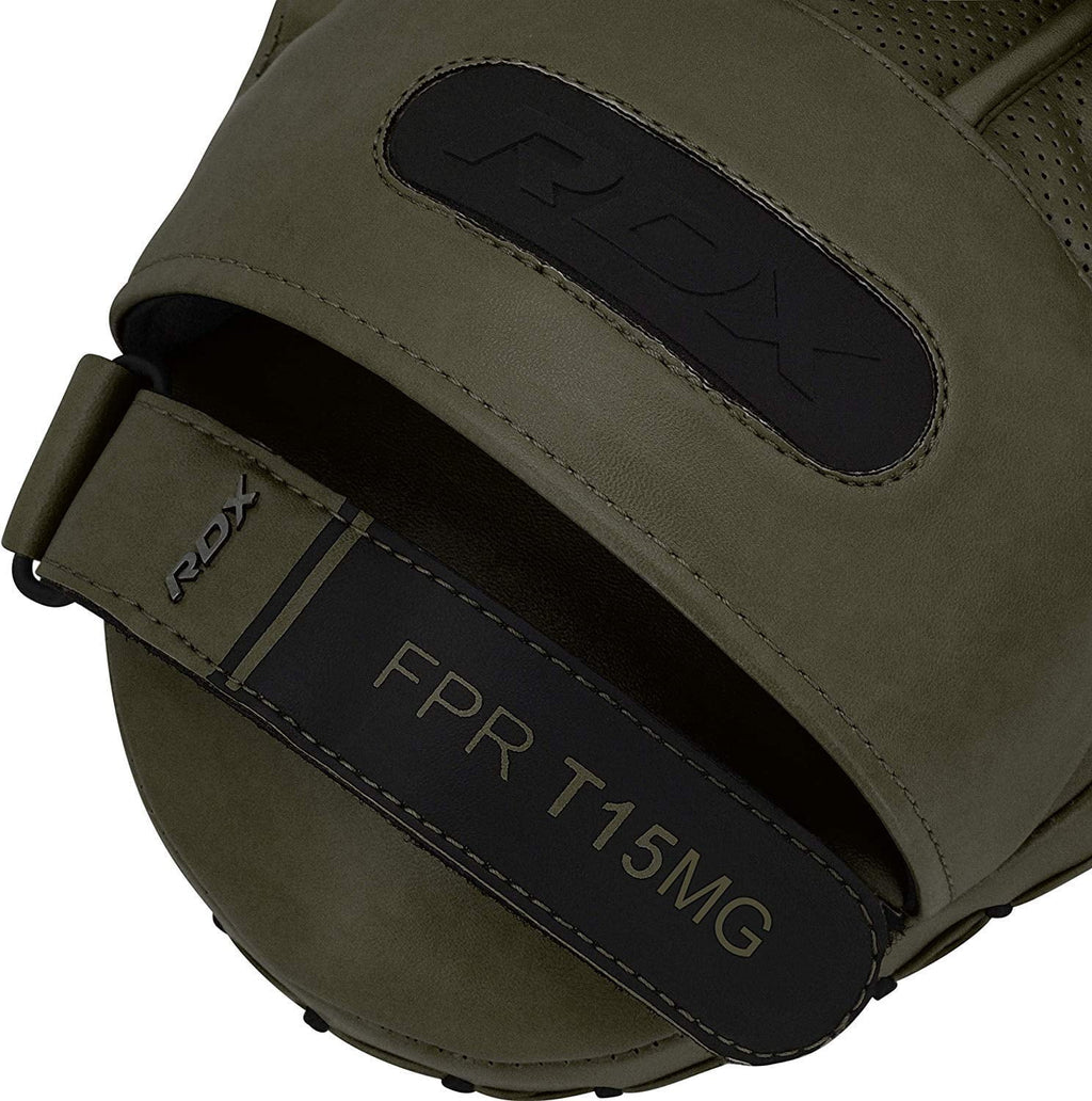 Matte Green Leather Boxing Focus Mitts G100901