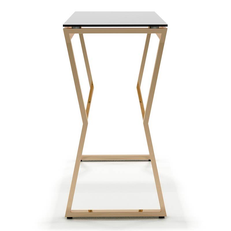 Black Glass Top Console Table H861509