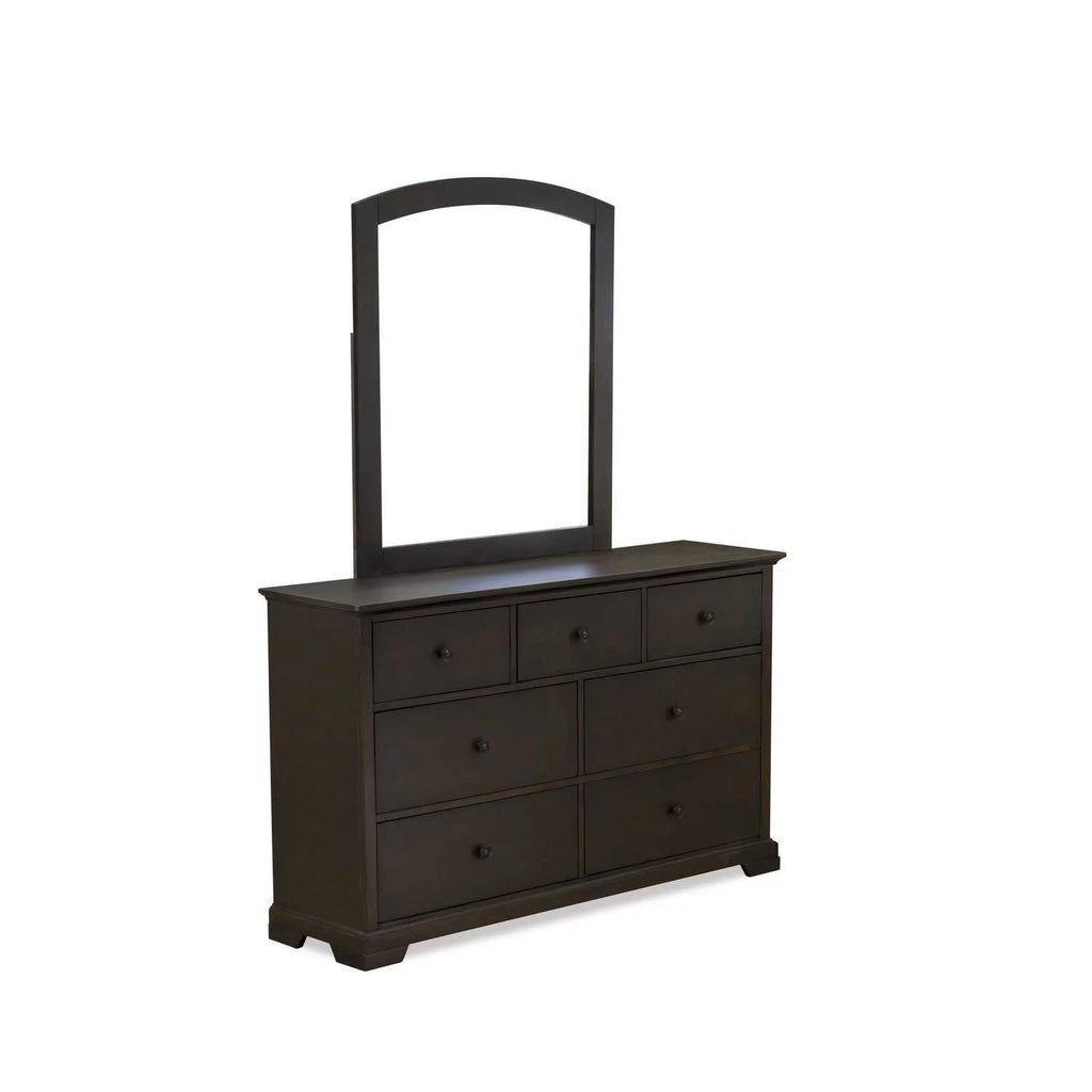 3 Pc Bedroom Set with Platform Bed Mirror and 6 Drawer Dresser A817
