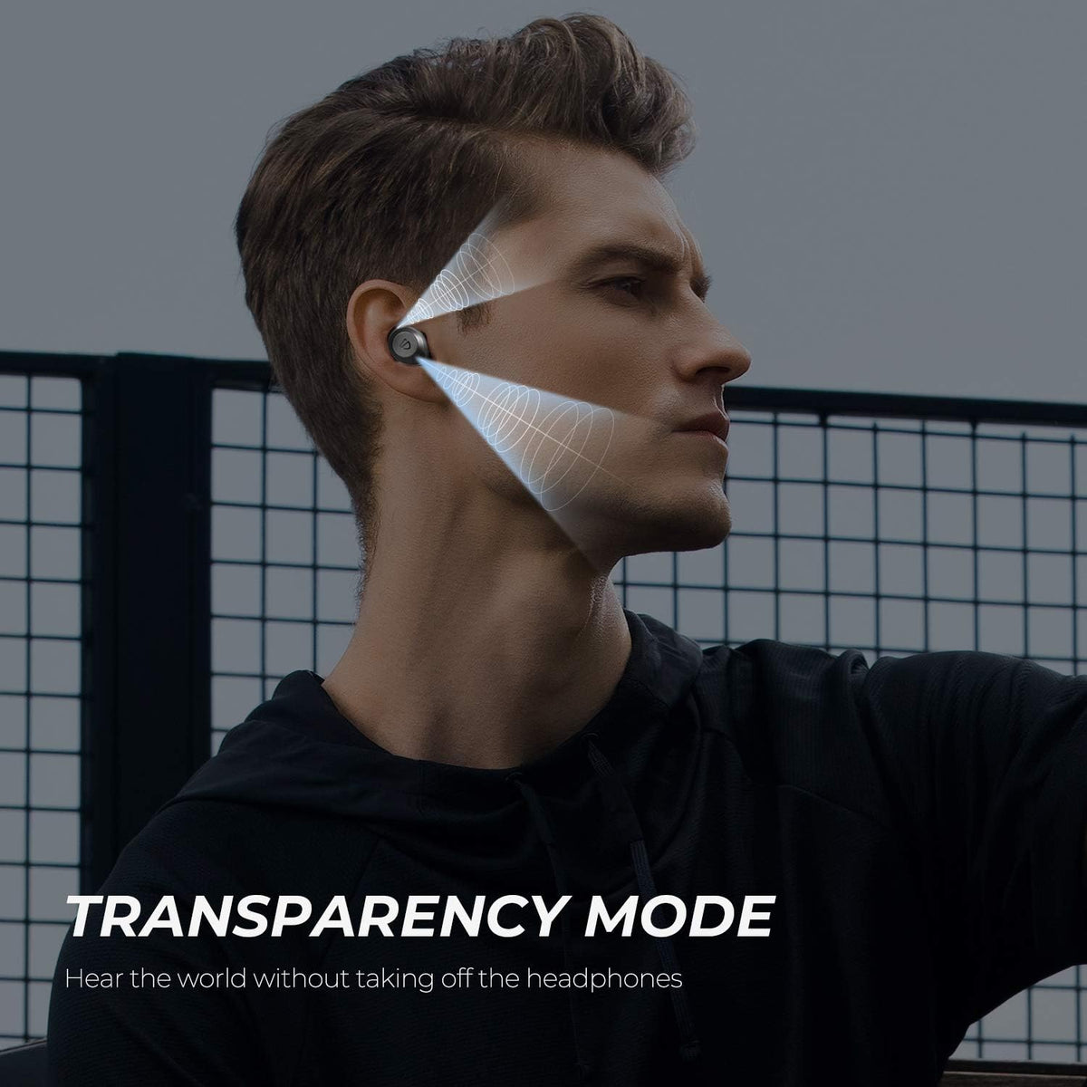 Hybrid Active Noise Cancelling Wireless Earbuds with Transparency Mode, Bluetooth 5.1, 30 Hours Playtime, USB-C Quick Charge H9931