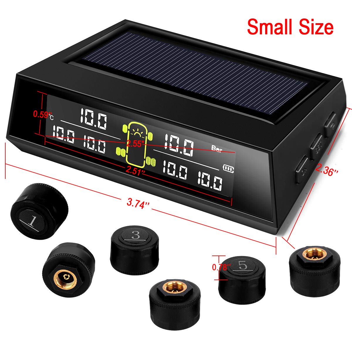 Tire Pressure Monitoring System with 6 Tire External Sensors W799