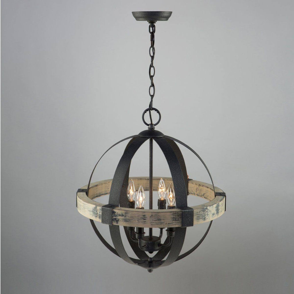 Black 4 Light Chandelier R745