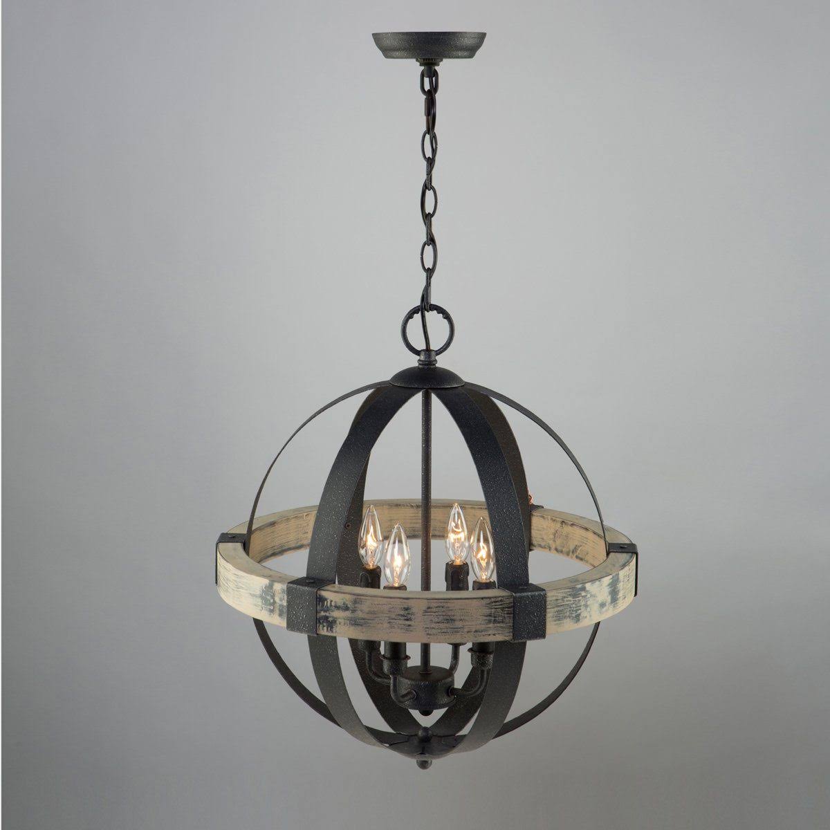 Black 4 Light Chandelier R745