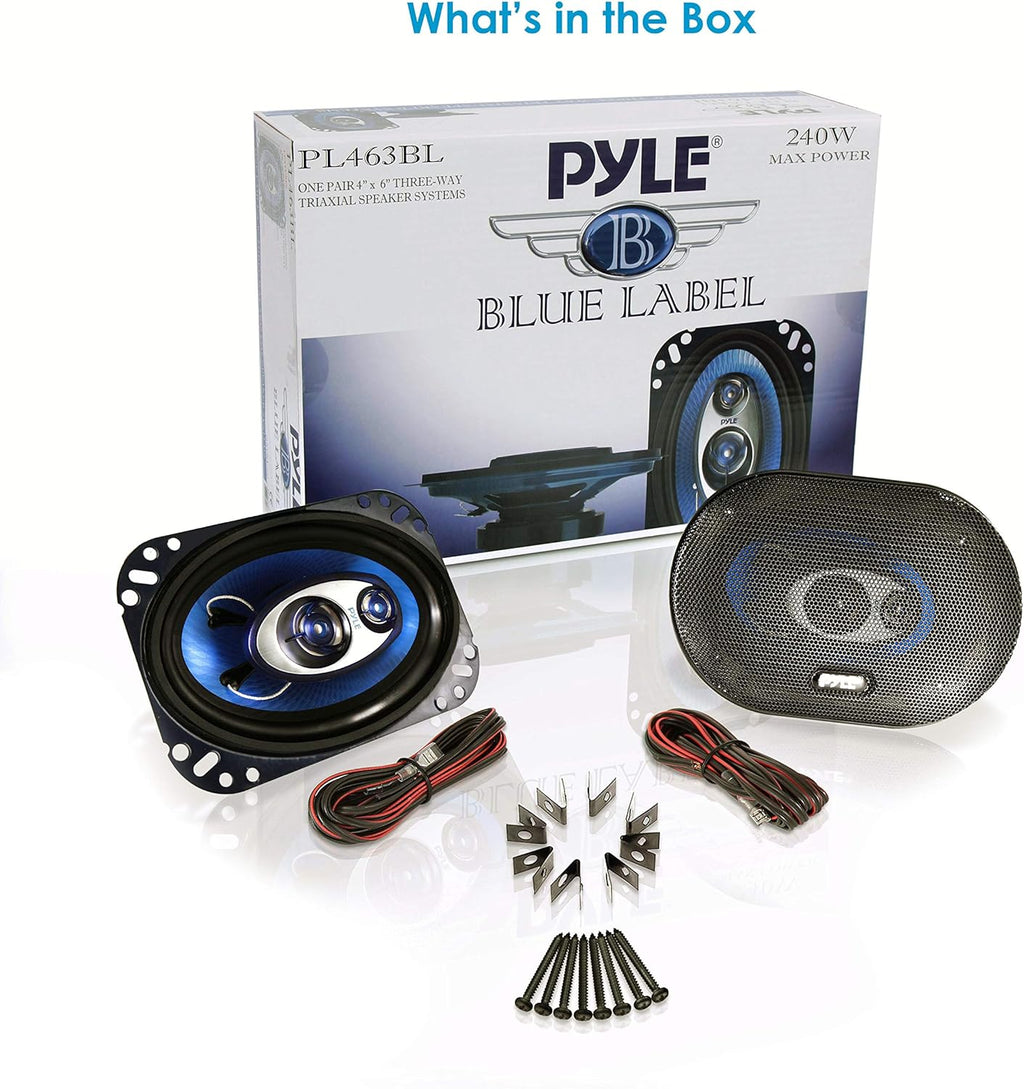 4'' x 6'' Three Way 240 Watt Car Speaker System N368804