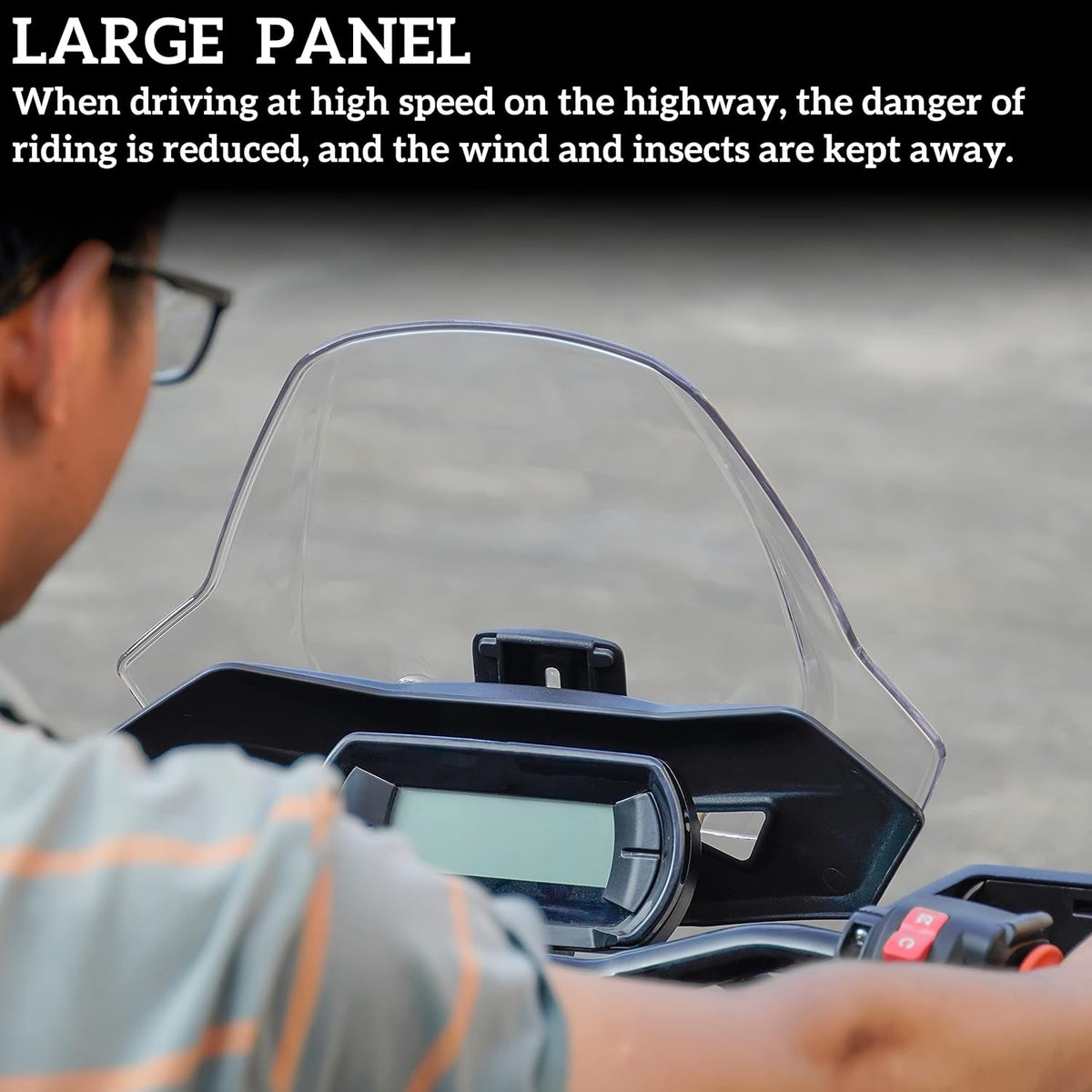Adjustable Clear Hard Coated Front Windshield C562