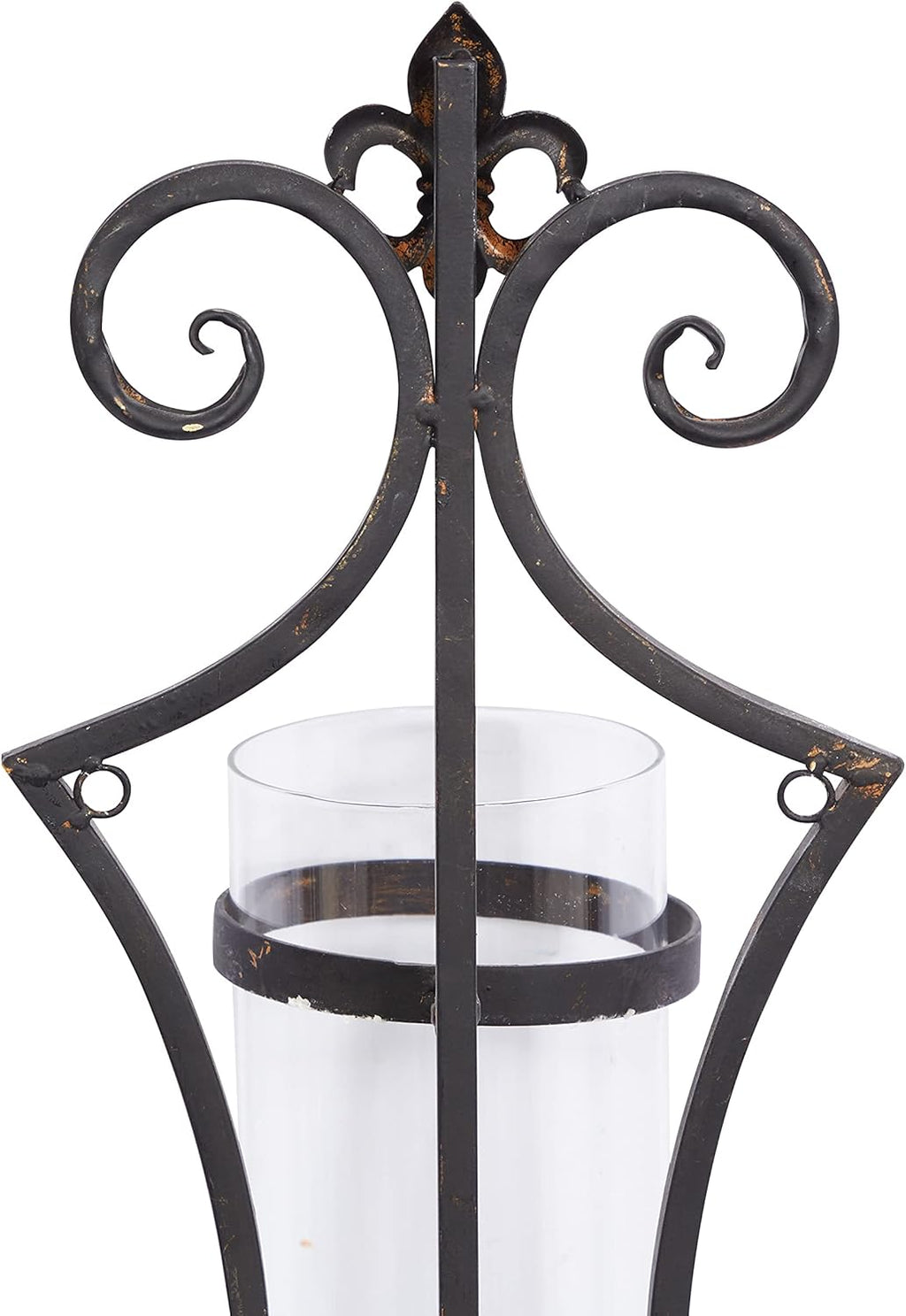Metal Glass Candle Sconce K9943