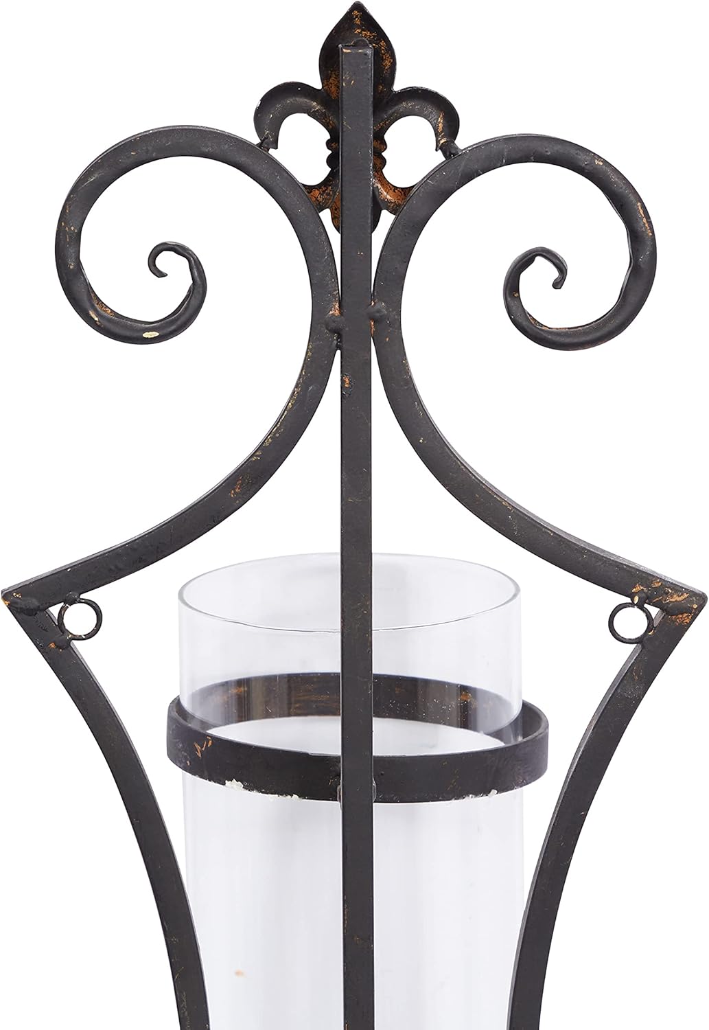 Metal Glass Candle Sconce K9943