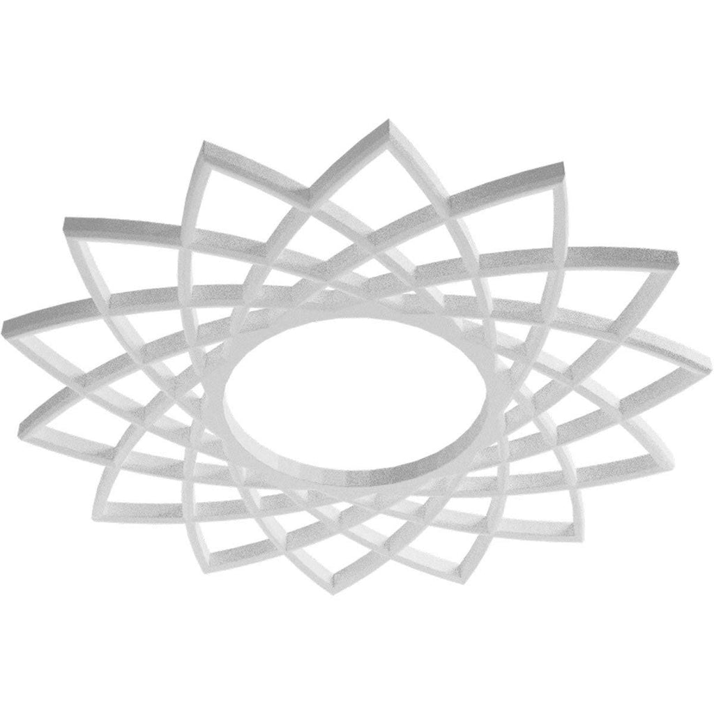 36x22OD x 13 7/8x22ID x 1x22P PVC Pierced Ceiling Medallion D9082