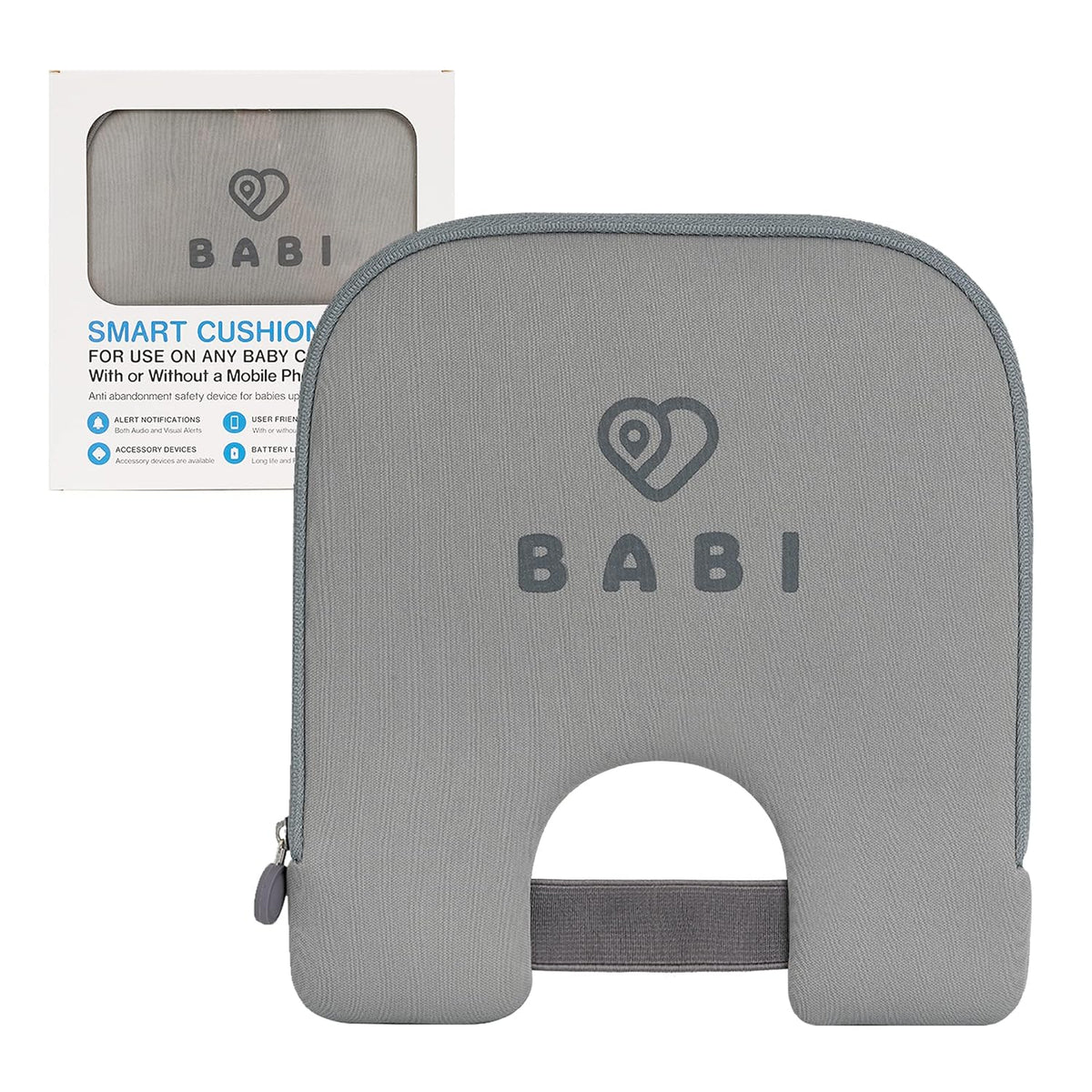 Anti-Abandonment Baby Car Seat Safety Cushion with Alarm, Gray Q948