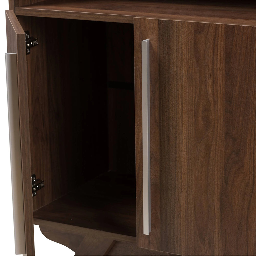 Walnut Brown Wood Bookcase P91775