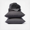 Organic Crinkled Percale Sheet Set Full Shadow W4222