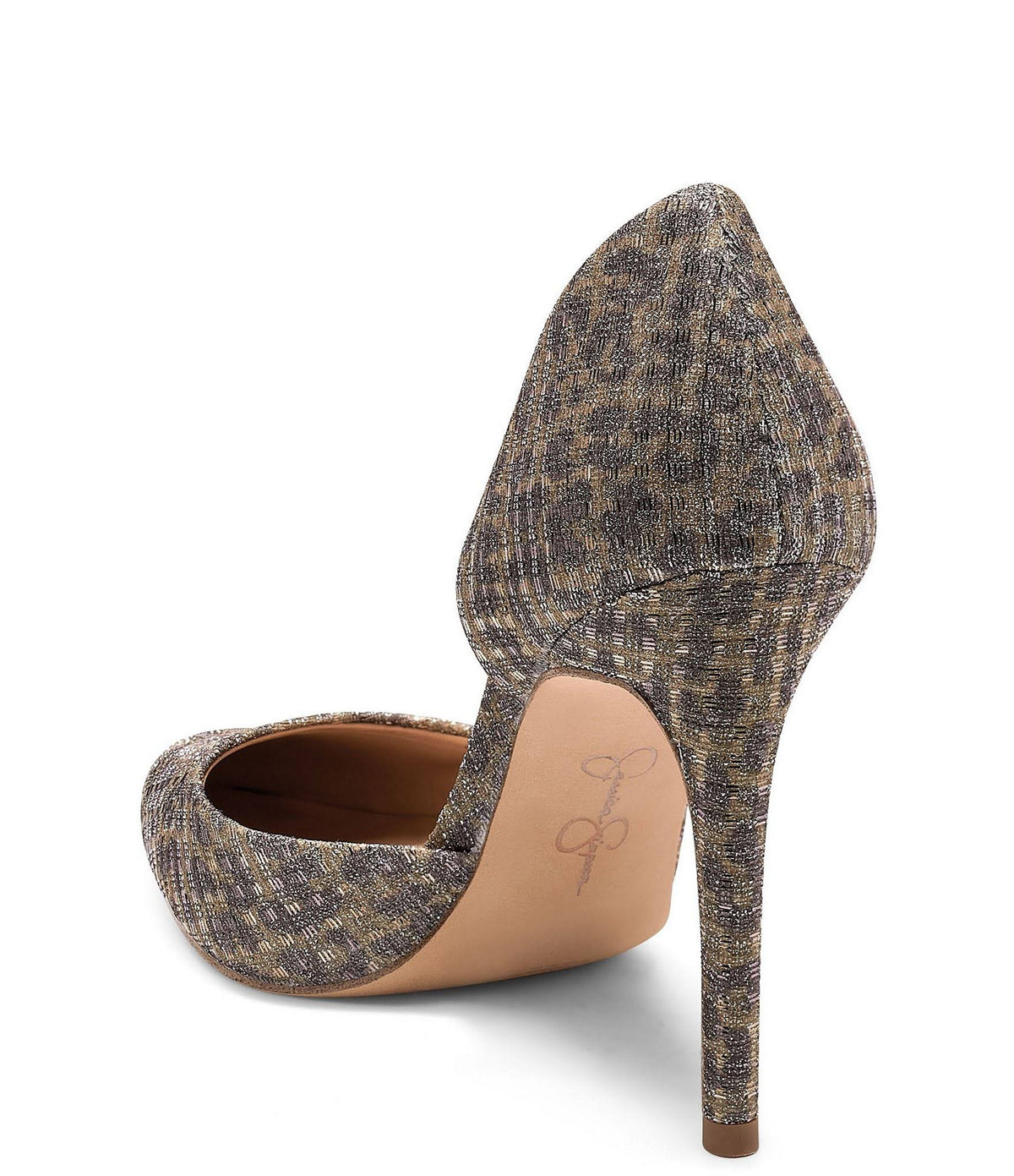 Metallic Leopard Print D'Orsay Pumps Y94980