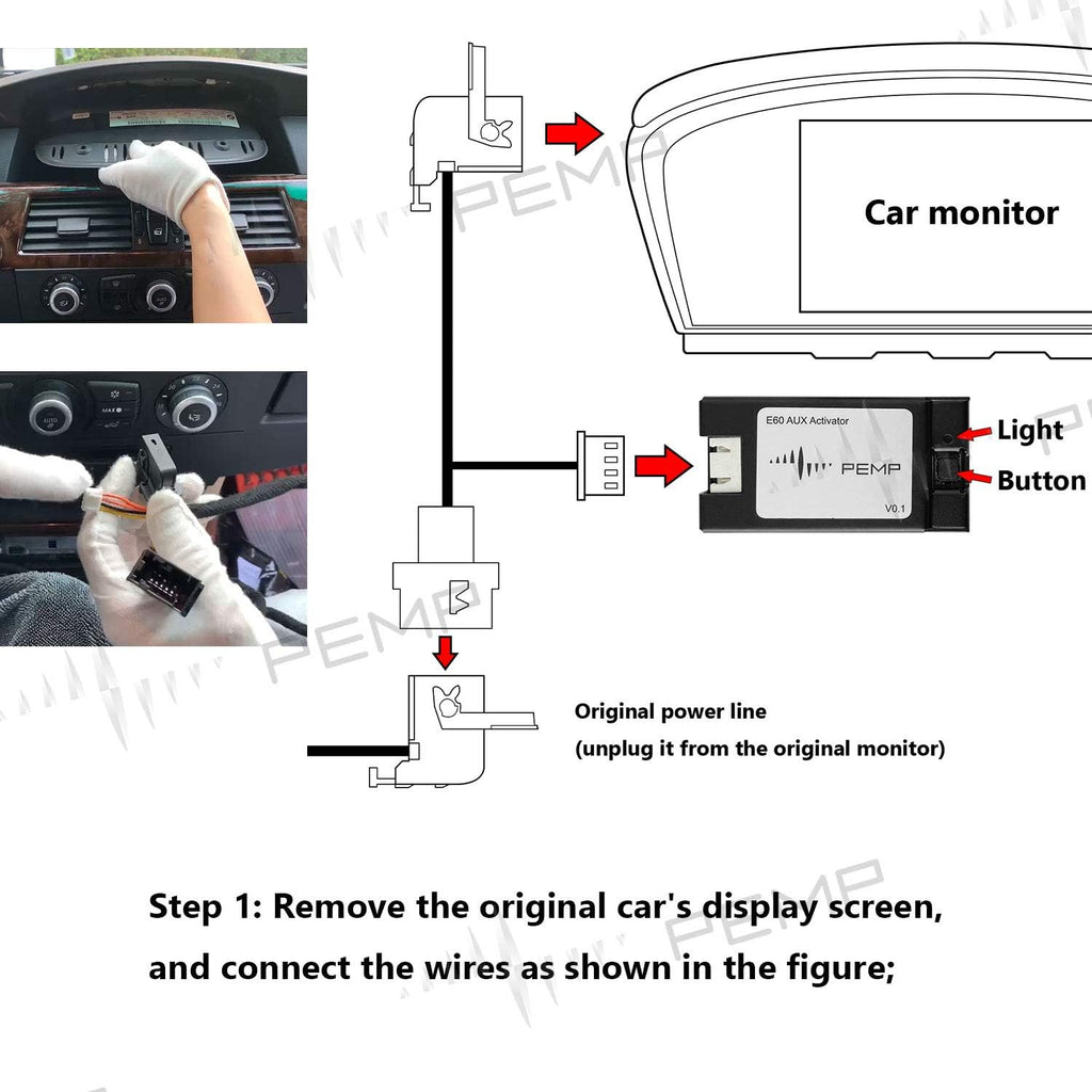 Aux Adapter for BMW E60 E61 E63 E64 CCC Pack of 2 I370