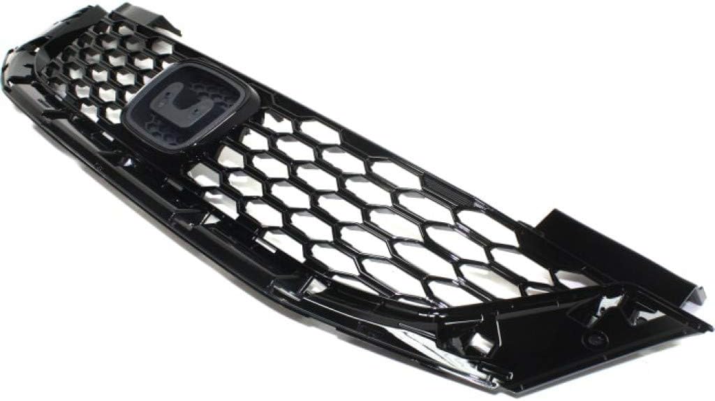 Painted Black Plastic Grille Assembly for Honda Accord Coupe 2013 2014 2015 T2895