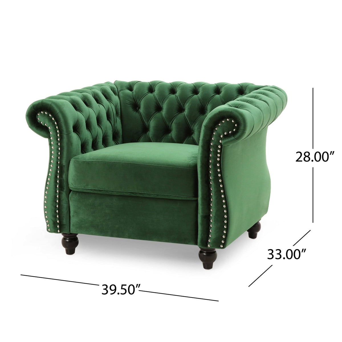 Dark Gray Velvet Club Chair L103069