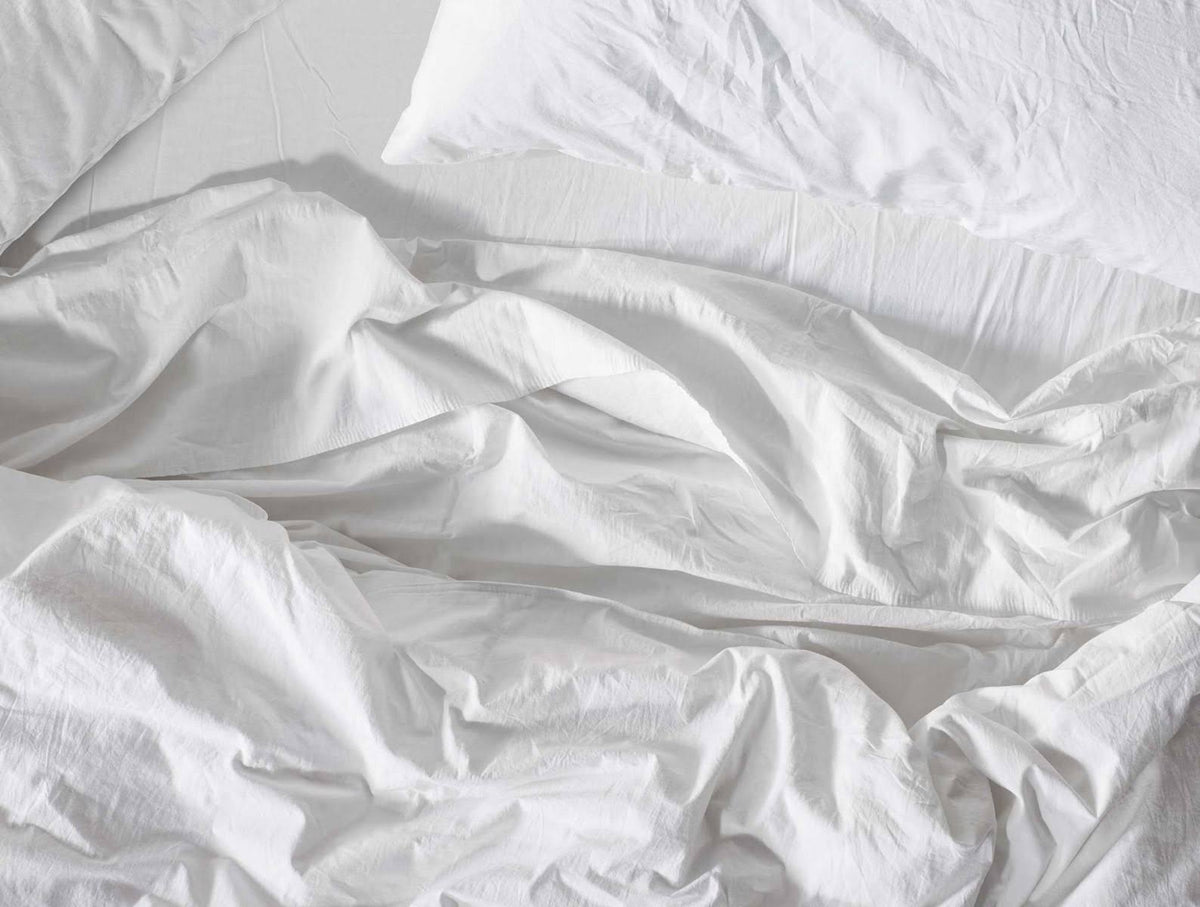 Organic Crinkled Percale Sheet Set Full Shadow W4222