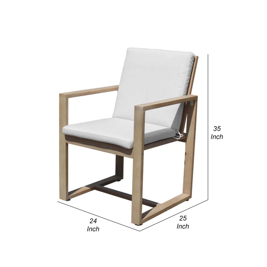 Natural Brown Eucalyptus Wood Dining Chair H213563