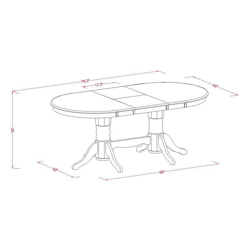 9-piece Oak Wood Dinette Set N8795
