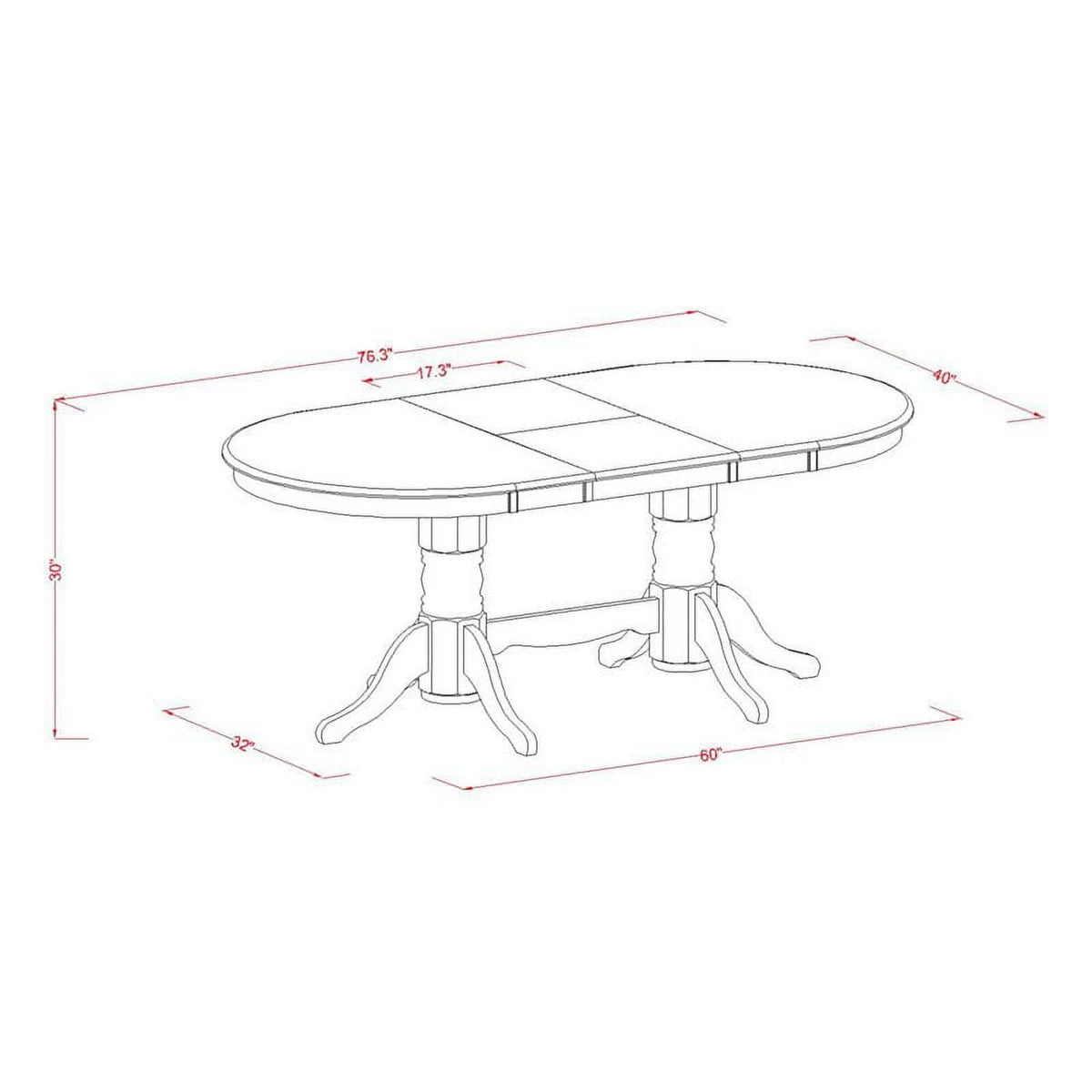 9-piece Oak Wood Dinette Set N8795