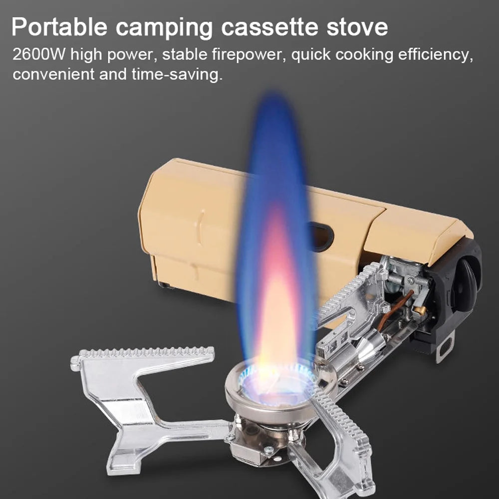 Portable Folding Butane Camping Stove 2600W with Electronic Ignition Carrying Bag Y999