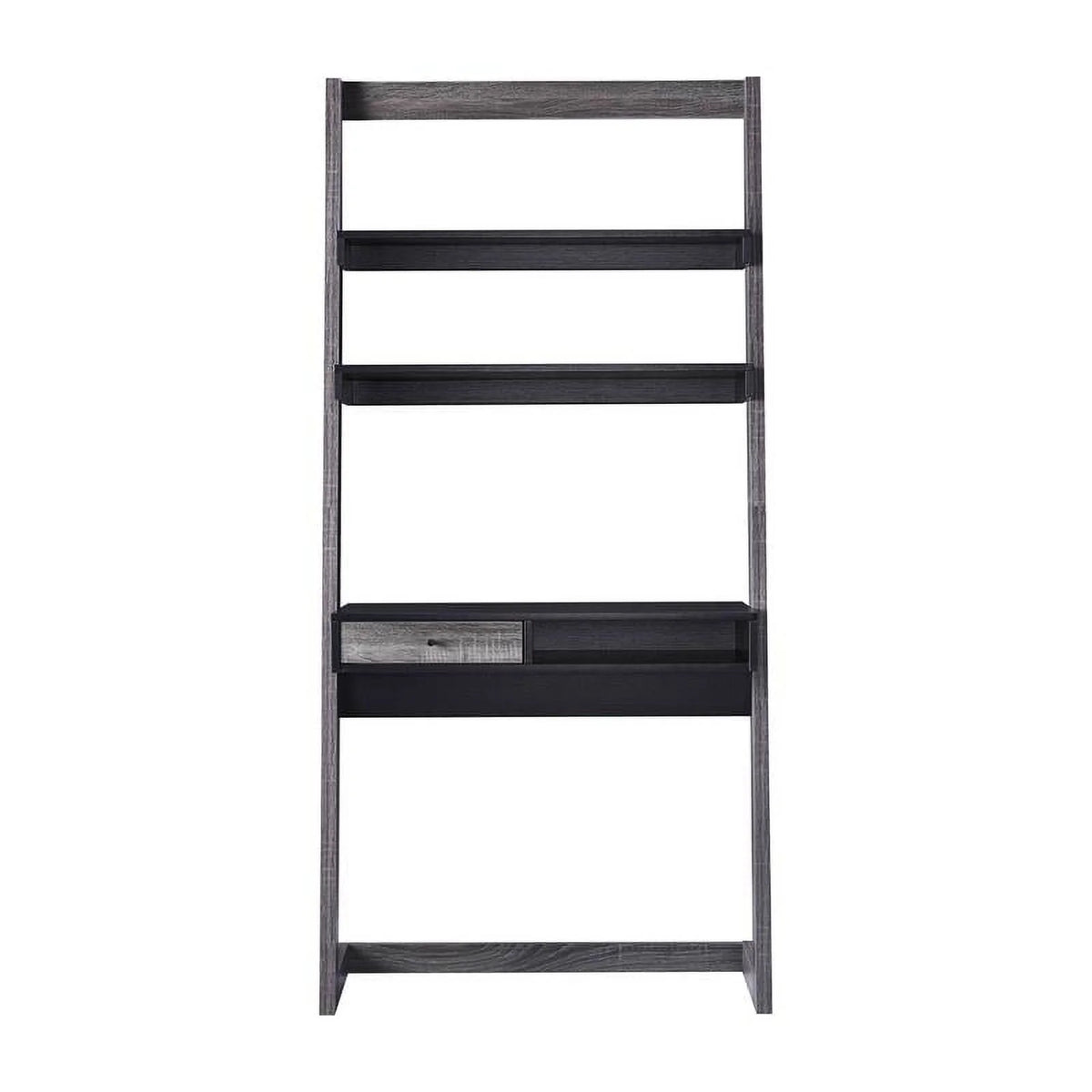 Modern Wood Writing Desk with Shelves D9259