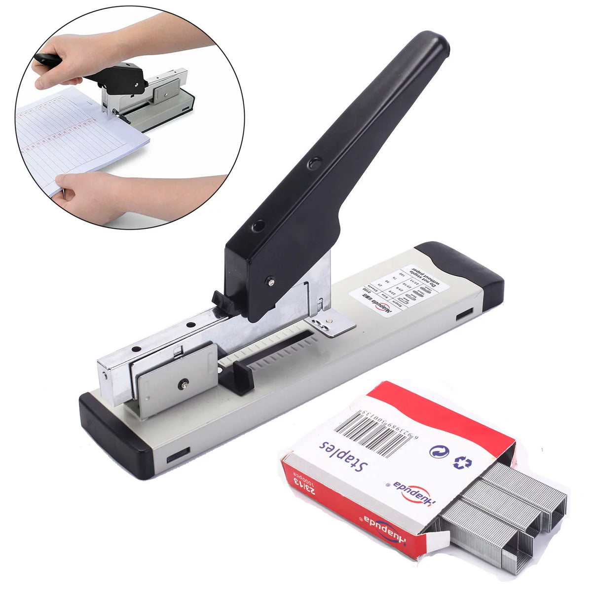 Heavy-Duty Stapler, 100-Sheet Capacity, 1000pcs Staples R668138