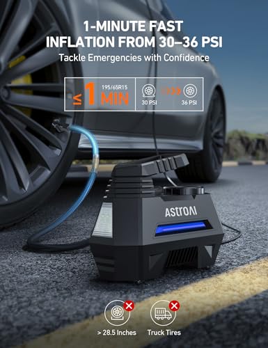 Portable Air Compressor Tire Inflator 12V DC with Digital Pressure Gauge K347