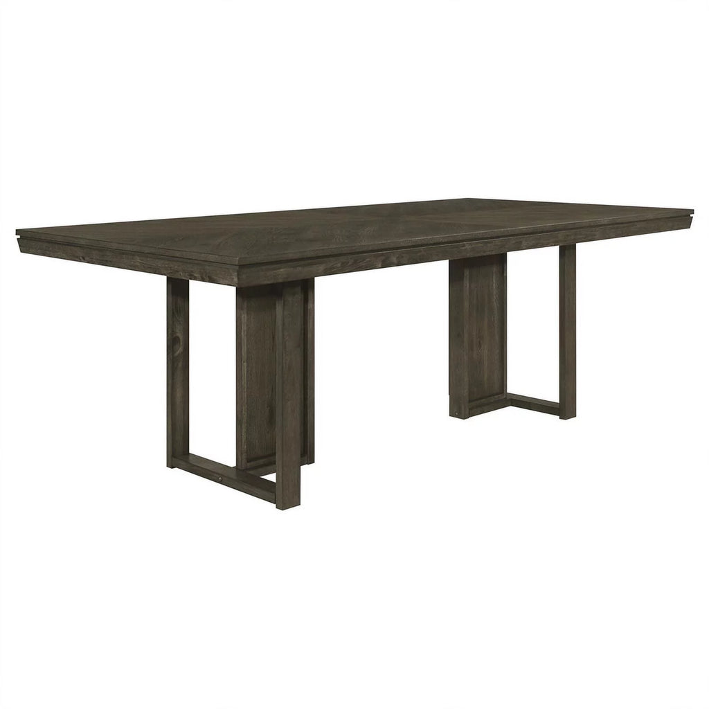 9-piece Wood Rectangular Dining Table Set R277