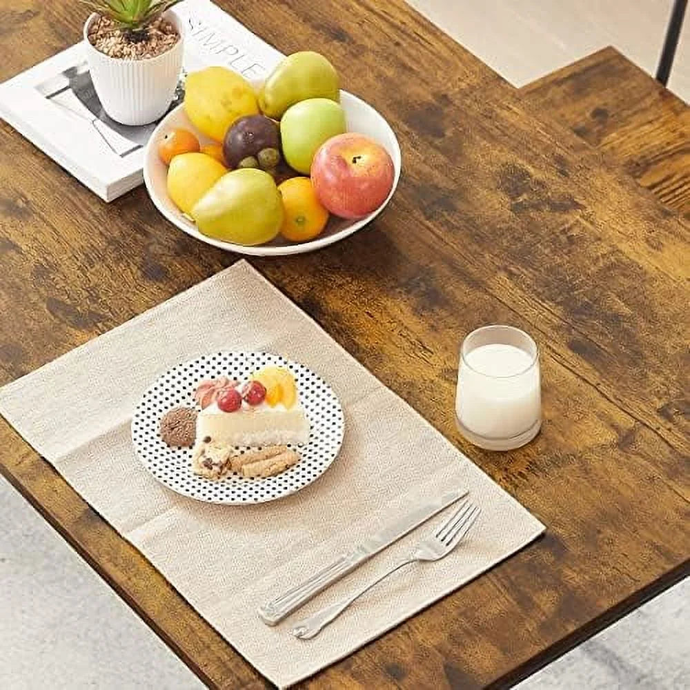 3 Piece Metal and Wood Table and Stools Set I5792