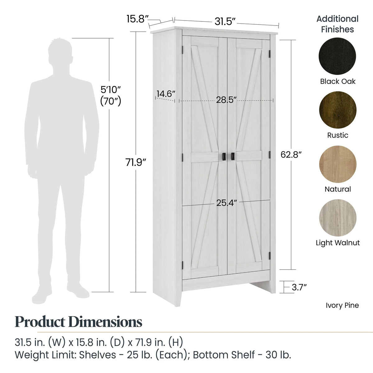 31.5" Wide Storage Cabinet L1497