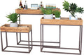 Recycled Wood Console Tray Table Set Y699