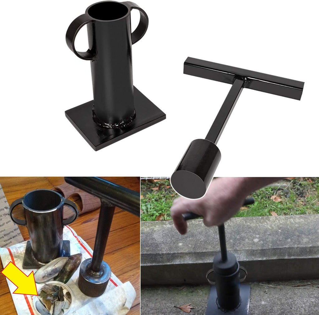 Rock Crusher Heavy Duty Frit Maker Glass Breaker Ore Crusher Gold Panning Mining Pulverizer Stone Rock Hound DIY B1157