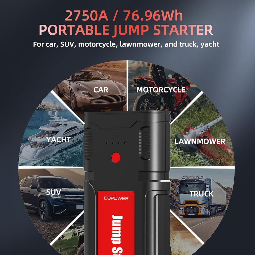 2750A Peak 76.96Wh Portable Car Jump Starter 12V Battery Booster Pack X315941