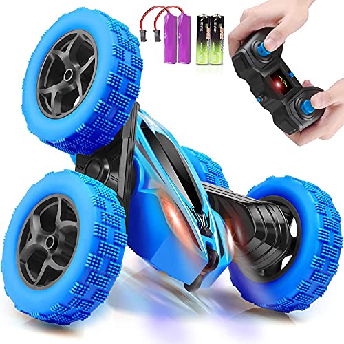 Remote Control Car 2.4GHz Stunt 4WD 360° Rotating Off Road Crawler Toy Car Blue P296