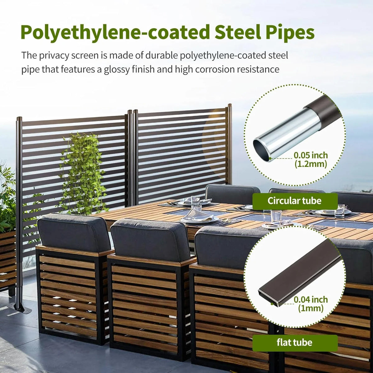 3FT x 4FT Outdoor Privacy Screen with UV & Rust Resistant Coating V530154