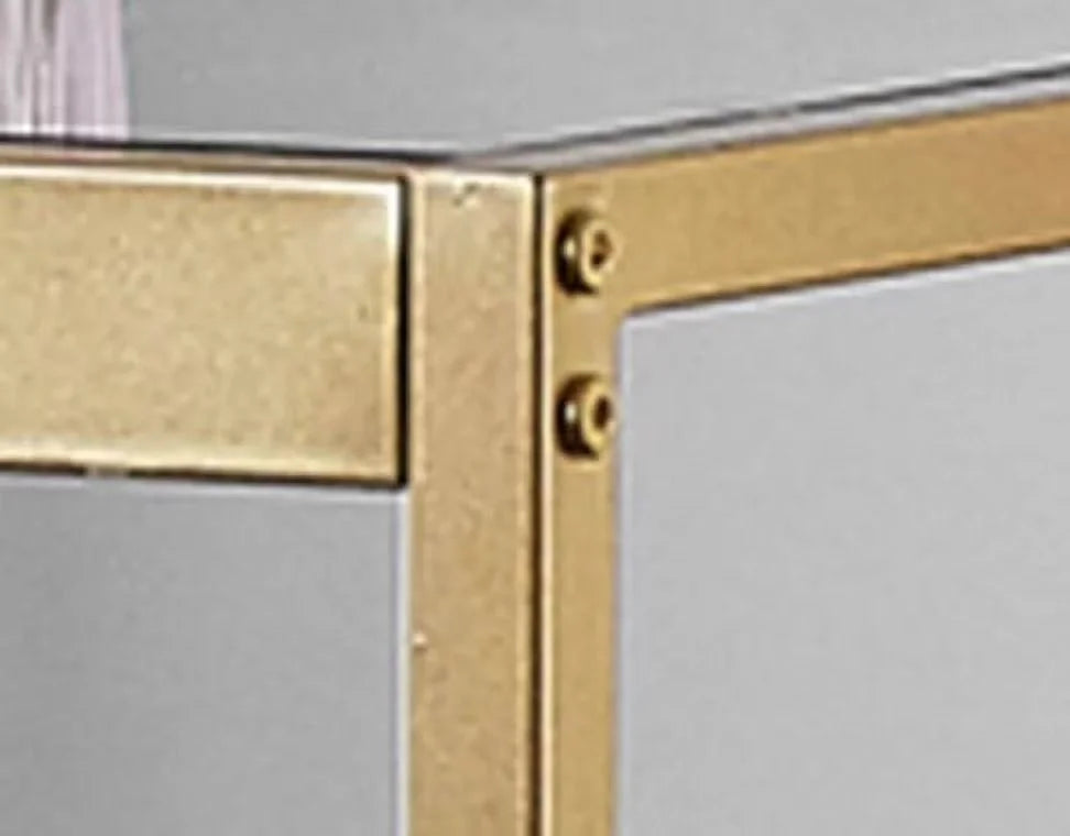 Tempered Glass and Metal Dining Table A931769