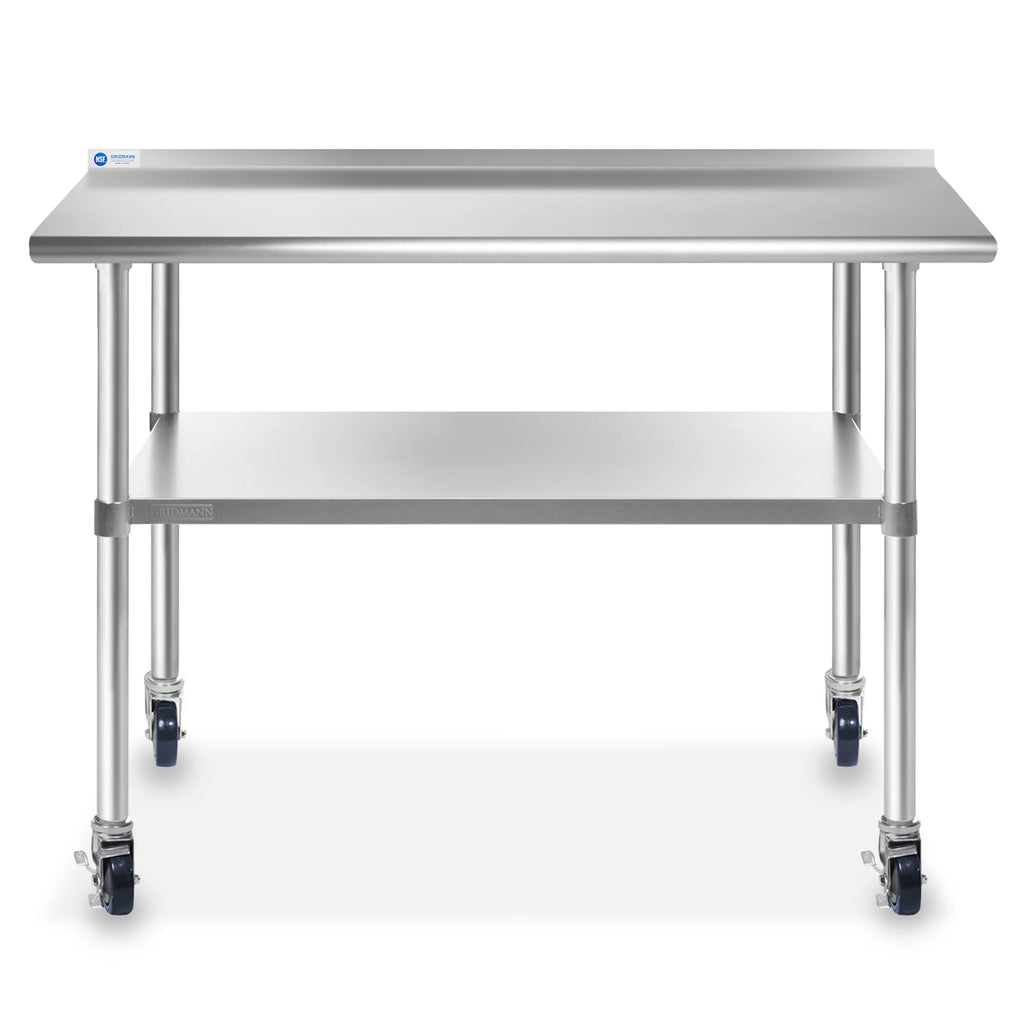 Stainless Steel 48 x 24 Inches Kitchen Work Table with Backsplash G963