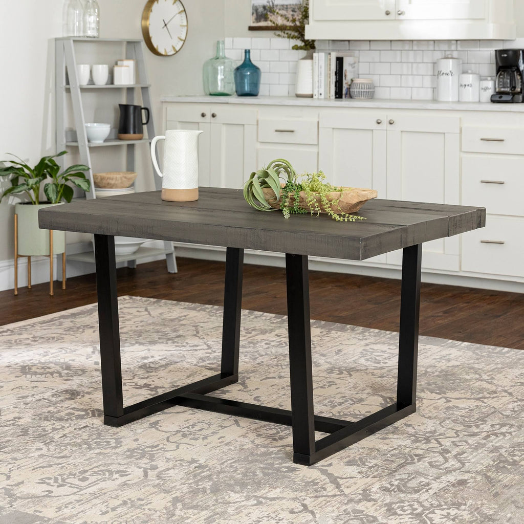 52-Inch Distressed Wood Dining Table V594