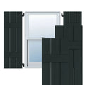 Dark Green Real Wood Pine Board and Batten Shutters Pair K178997