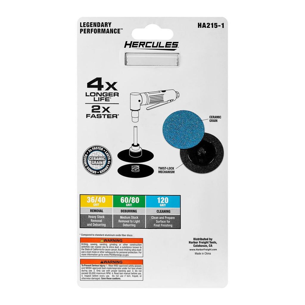 3 in. 36-Grit Twist Lock Sanding Discs 3-Pack Z796591
