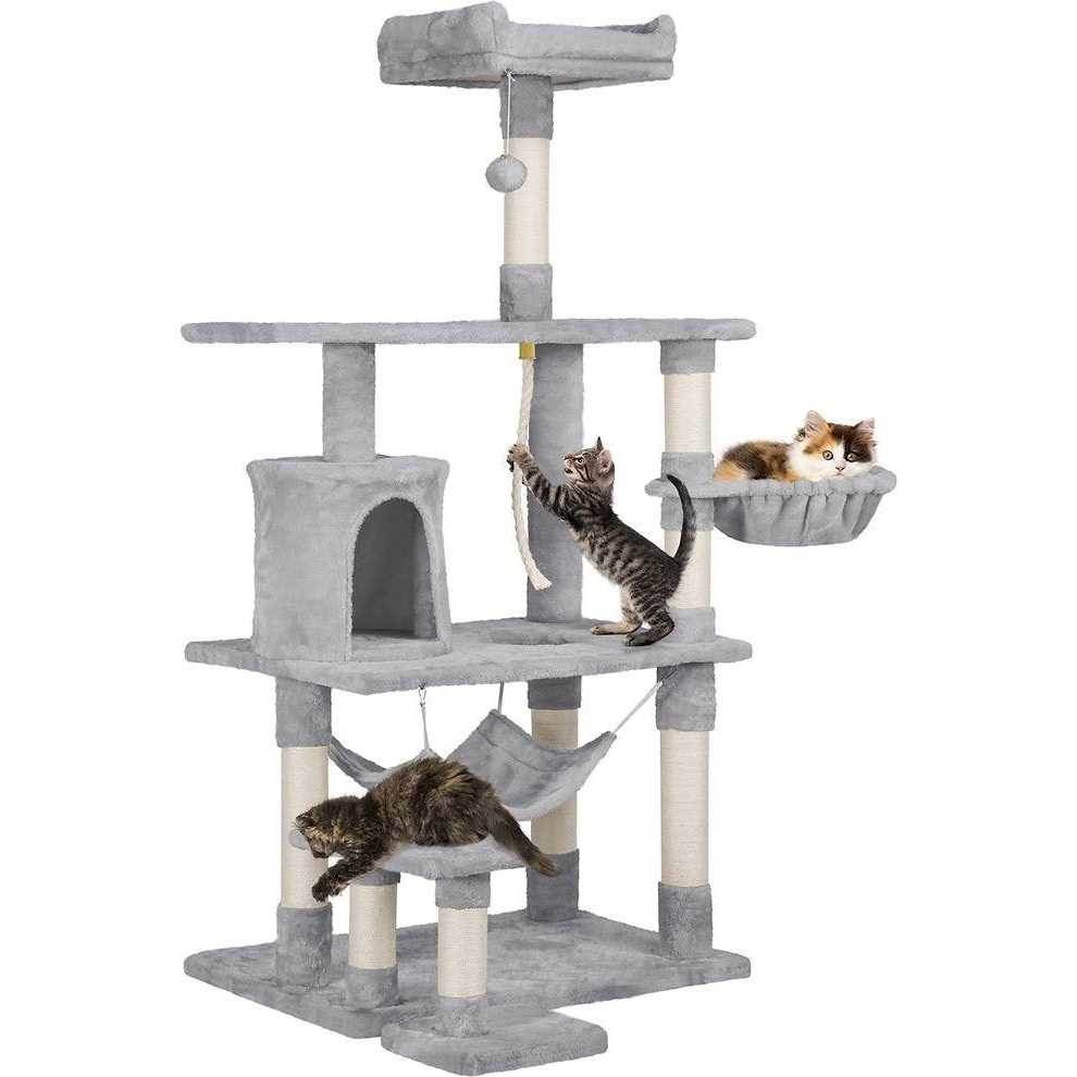 61.5-in Plush Cat Tree Condo J2656